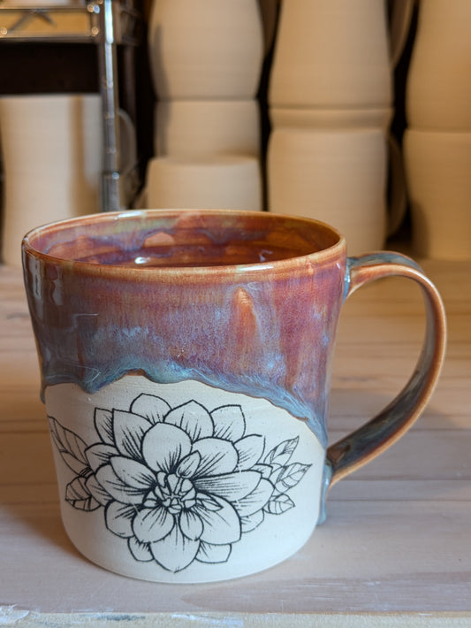 Strawberry Lemonade Flower Mug