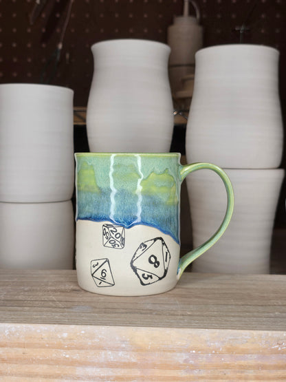 Lime Raspberry Dice Mug