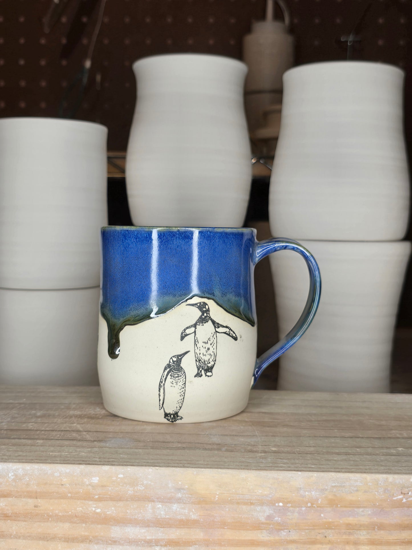 Icy Blue Penguins Mug