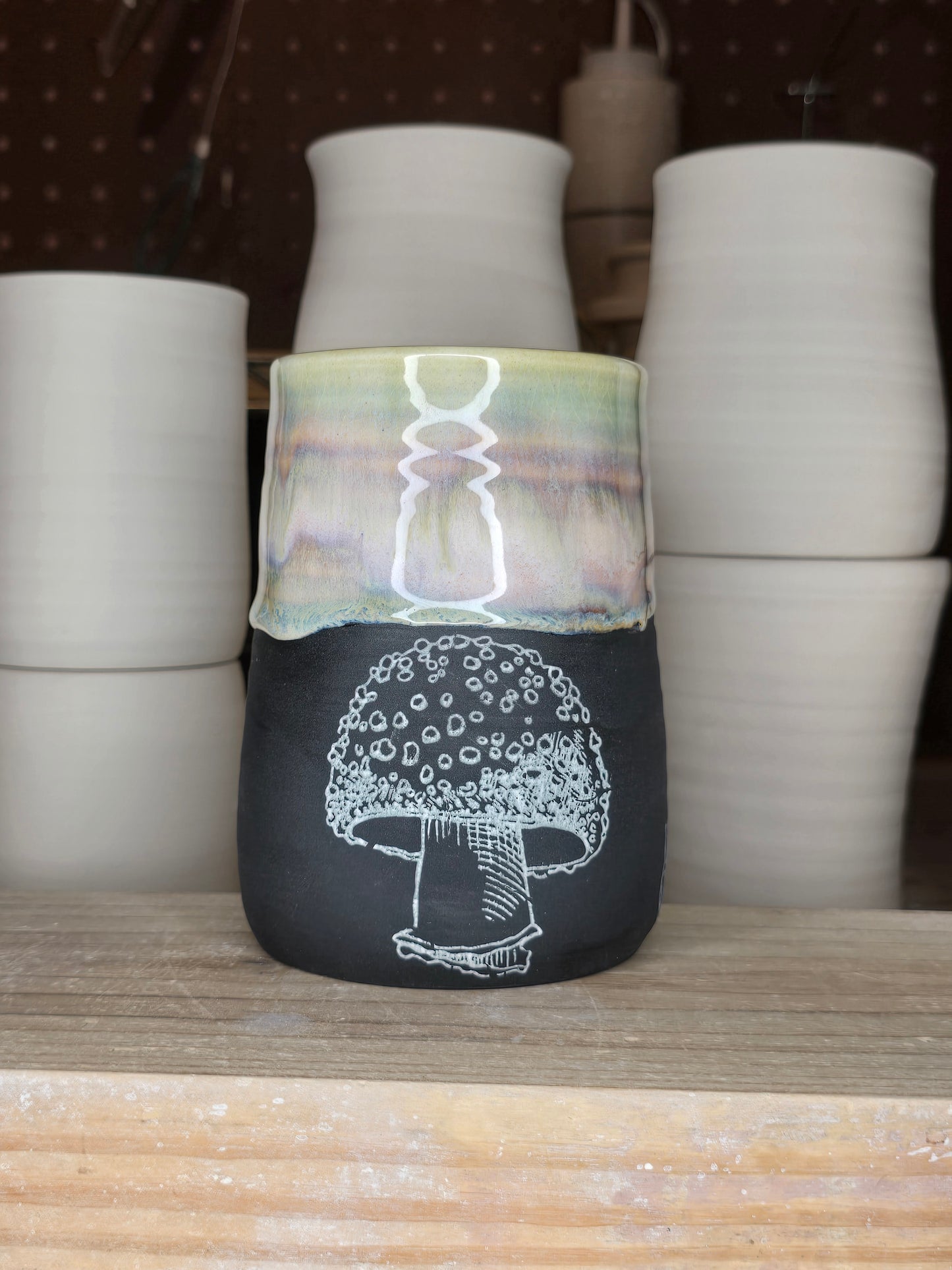 Rainbow Sherbet Mushroom Mug