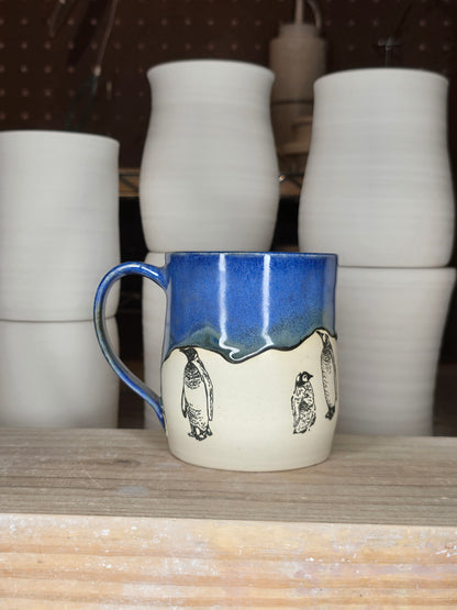 Icy Blue Penguins Mug